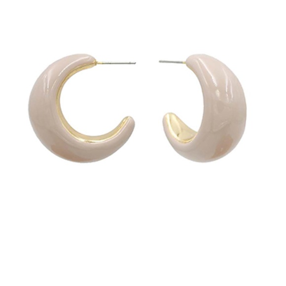 Color Coated Crescent Hoops - Picture 4 of 11